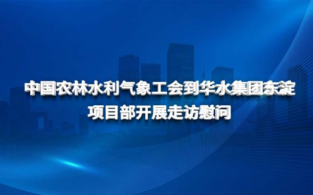 中国农林水利气象工会到华水集团东淀项目部 开展走访慰问