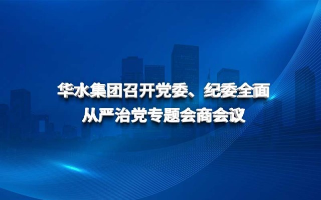华水集团召开党委、纪委全面从严治党专题会商会议